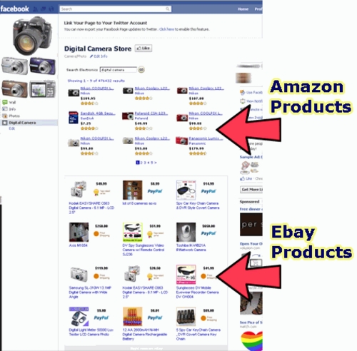 Product picture Facebook Store App