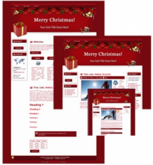 Product picture Mouse christmas WP Theme 